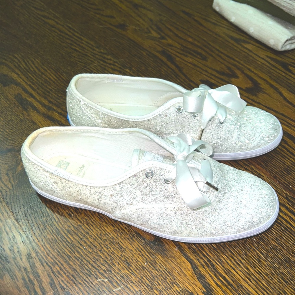 White Sparkle Low Profile Kate Spade 8